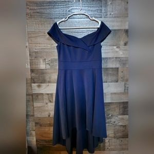 Brand New- Navy Blue high low A line cocktail dress